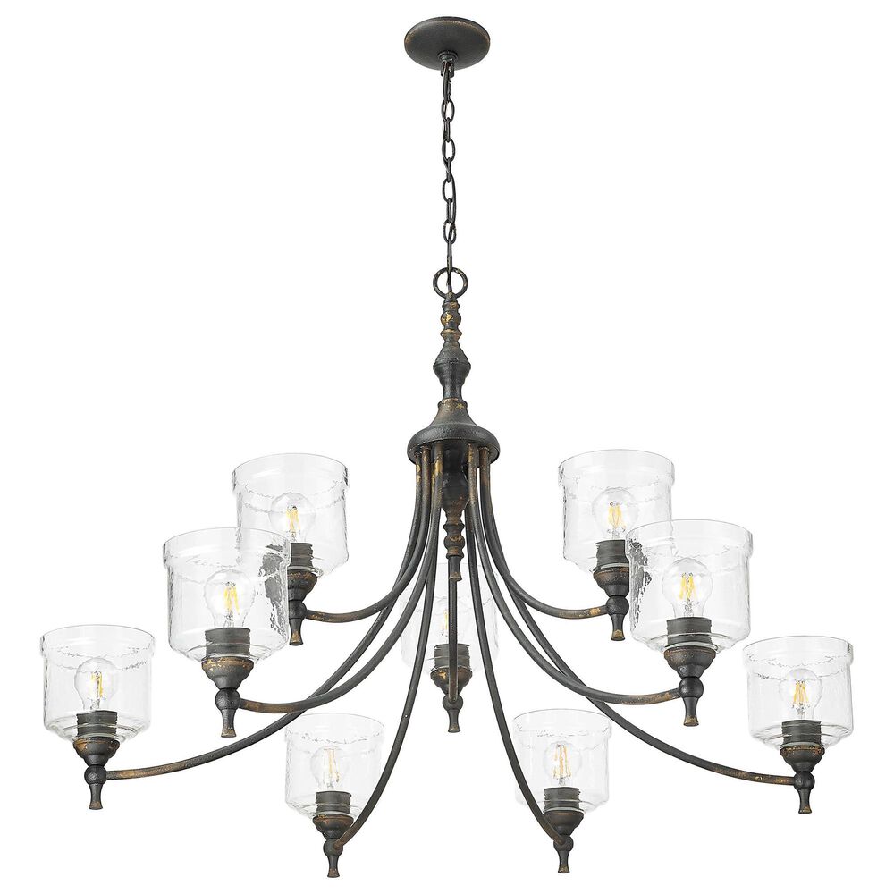 Golden Lighting Keating 9-Light Chandelier in Antique Black, , large