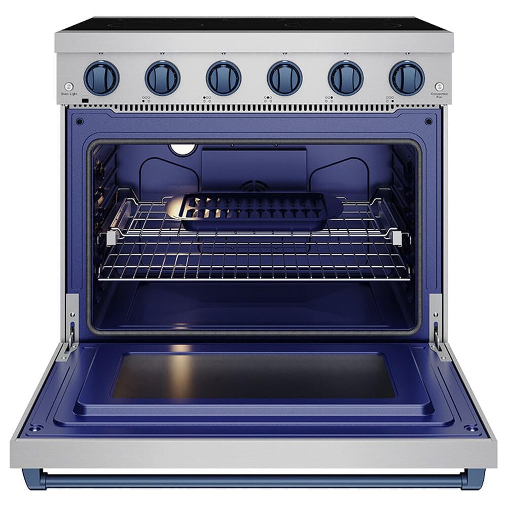 Thor Kitchen Gordon Ramsay 6 Cu. Ft. Professional Freestanding Electric Range with Blue Handle Kit in Stainless Steel, , large