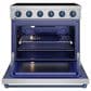 Thor Kitchen Gordon Ramsay 6 Cu. Ft. Professional Freestanding Electric Range with Blue Handle Kit in Stainless Steel, , large