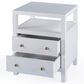 Butler Specialty Company Nora 2 Drawer Nightstand with Open Shelf in Textured White, , large