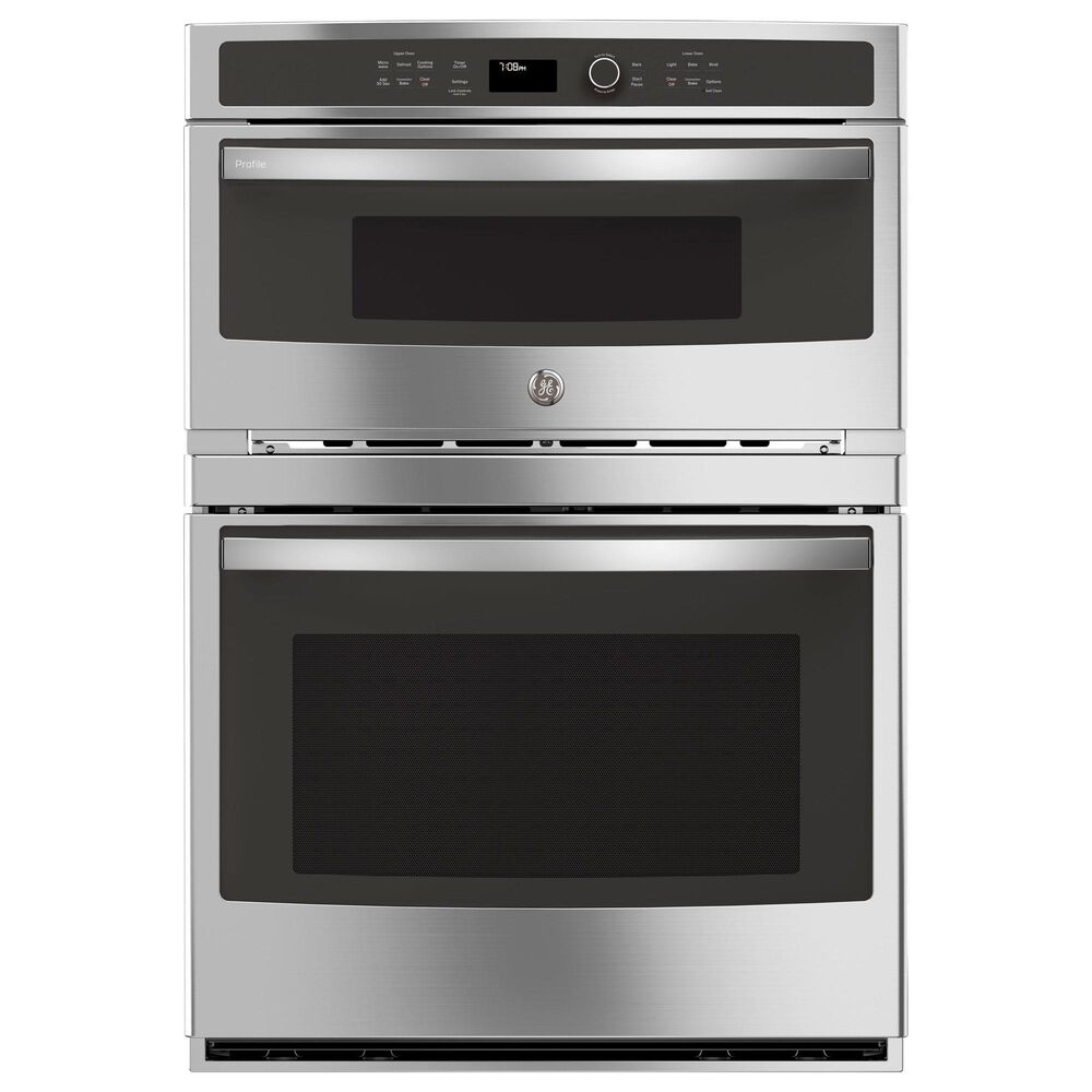 GE Profile 2-Piece Kitchen Package with Stainless Steel 30" Built-In Microwave Combination Wall Oven and Black 36" Energy Star Induction Cooktop, , large