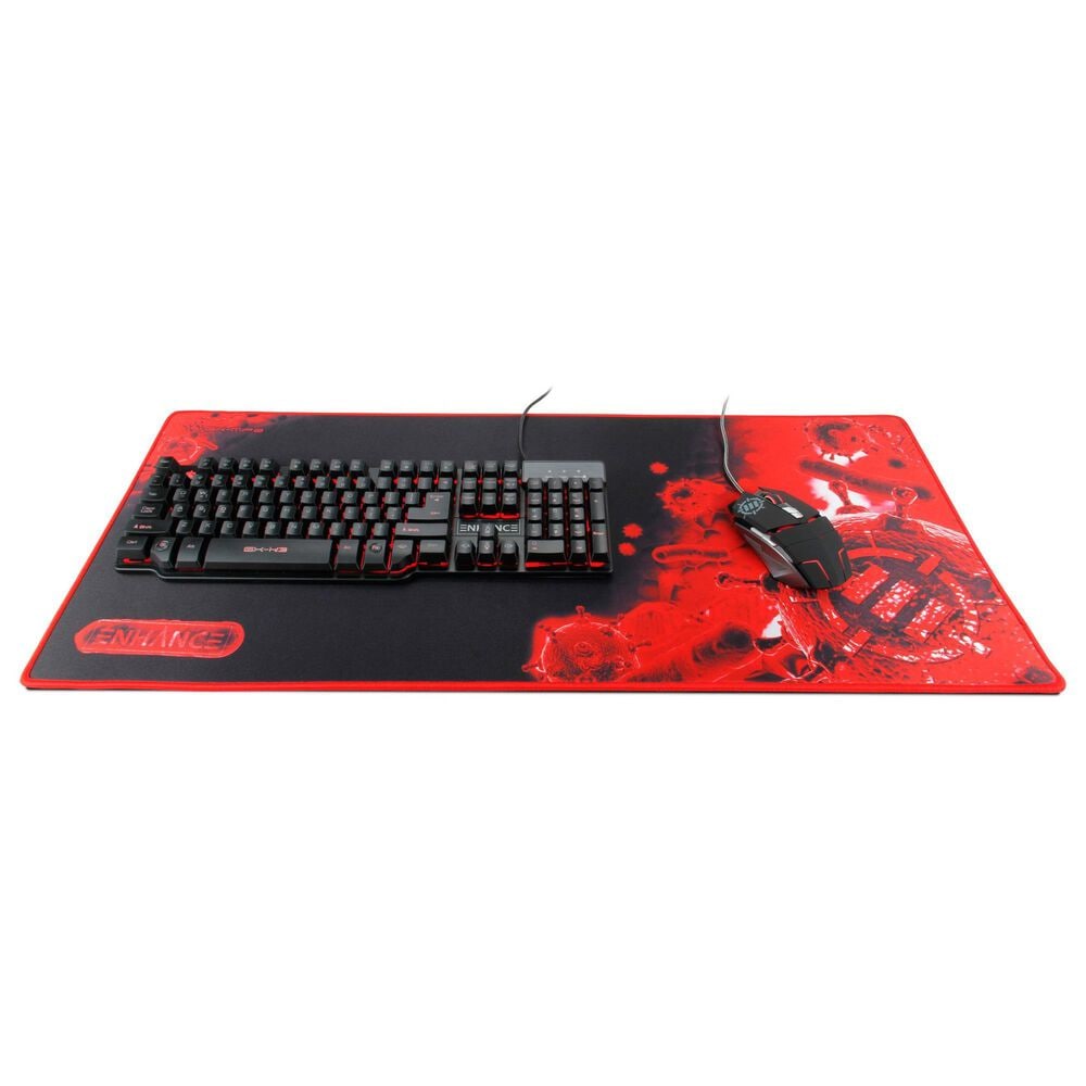 Enhance Pathogen XXL Extended Large Gaming Mouse Pad in Red and Black, , large