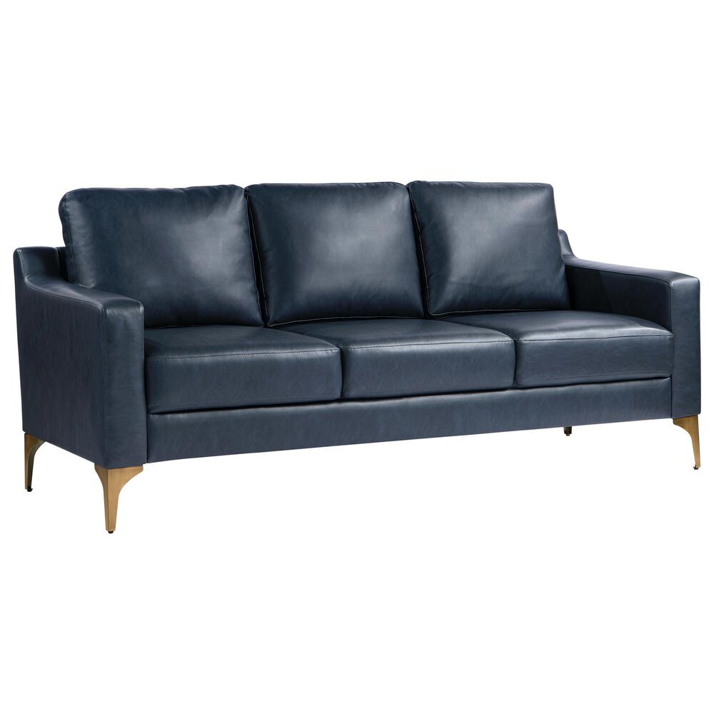 Lifestyle Solutions Fletcher Stationary Sofa in Navy Blue, , large