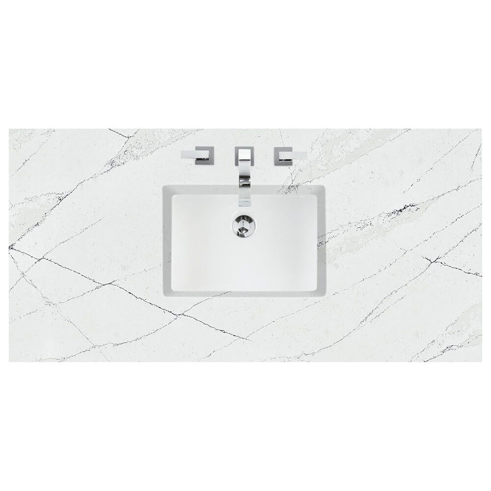 James Martin Vanities Hudson 48&quot; Single Bathroom Vanity in Light Natural Oak with 3 cm Ethereal Noctis Quartz Top and Rectangular Sink, , large