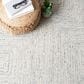 Safavieh Micro-Loop MLP176F 10" x 14" Light Grey and Ivory Area Rug, , large