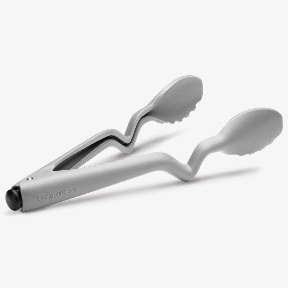 Dreamfarm Clongs Lite Non Scratch Stainless Steel Tongs in Gray, , large