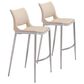 Zuo Modern Ace Bar Stool in Light Pink and Silver (Set of 2), , large