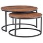 Linon Home Decor Weston 2-Piece Nesting Coffee Table Set in Brown and Black, , large