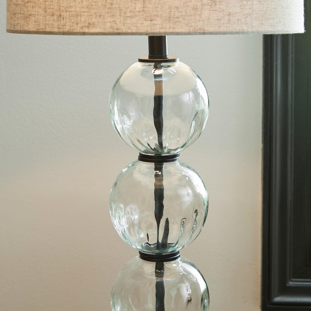Ashley Airbal Table Lamp in Clear and Black &#40;Set of 2&#41;, , large