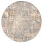 Nourison Rush CK951 4" Round Grey and Beige Area Rug, , large