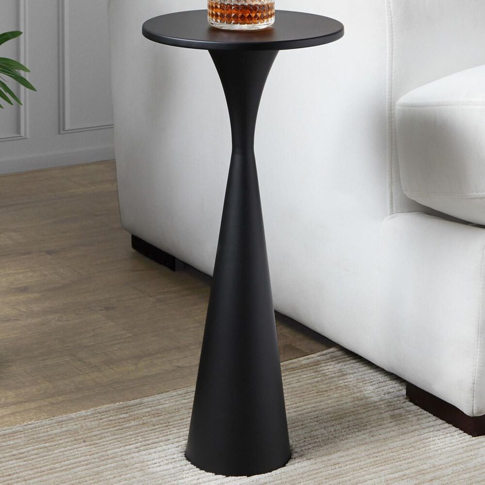 Lumisource Gemma 22" Side Table in Matte Black, , large