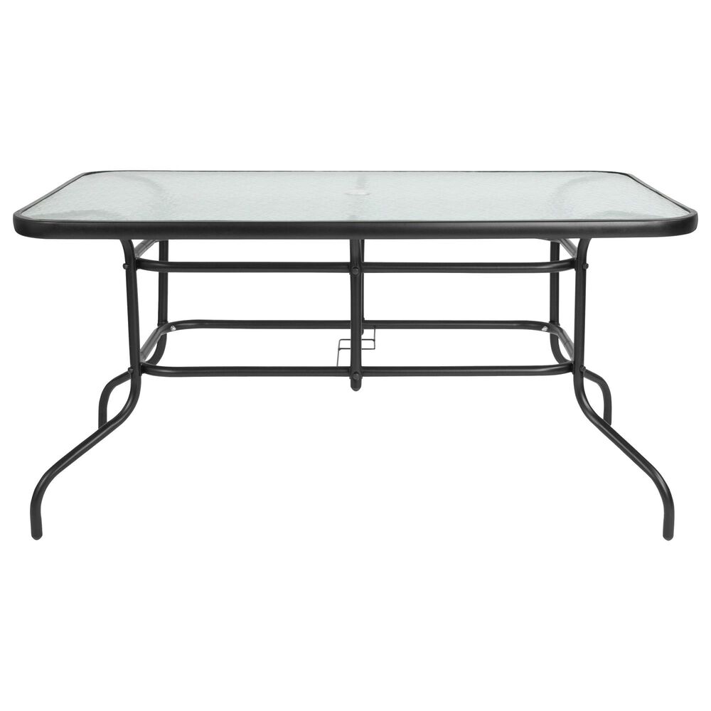 Flash Furniture Brazos 7-Piece Patio Dining Set in Black, , large