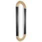 Maple and Jade 68" x 22" Oval Wall Mirror with Dimensional Carved Frame in Brown and Black, , large