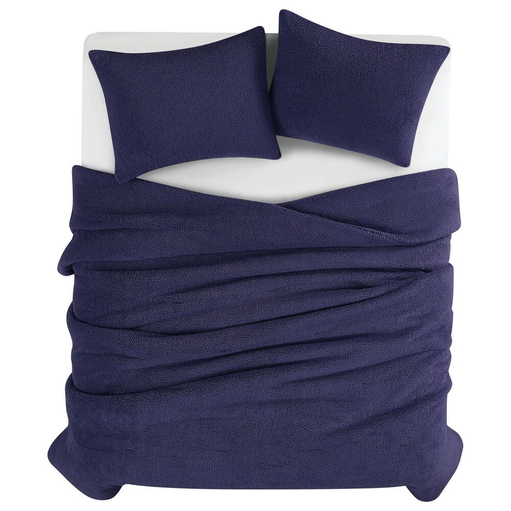 Pem America Marshmallow 3-Piece Full/Queen Comforter Set in Navy, , large