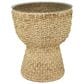 Maple and Jade Seagrass Handmade Woven End Table in Natural Brown, , large