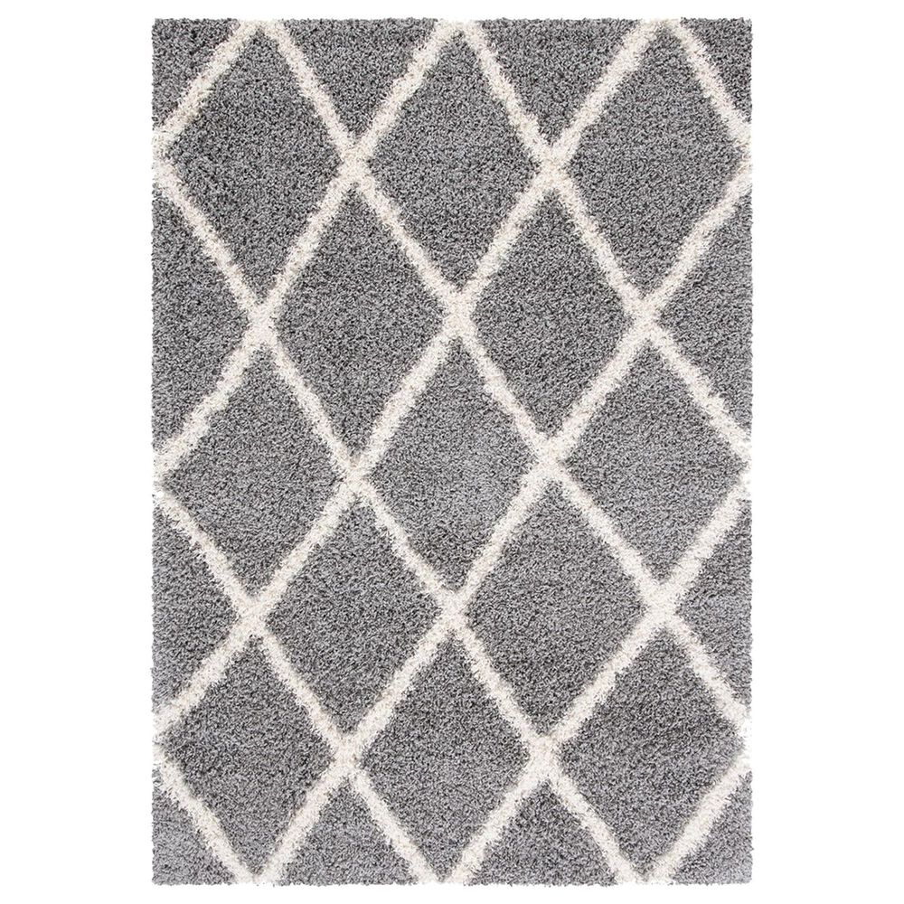 Safavieh Venus Shag VNS681J 4" x 6" Grey and Ivory Area Rug, , large