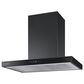 Samsung Bespoke 30" Bespoke Smart Wall Mount Hood with LCD Display in Clean Deep Charcoal  and Stainless Steel, , large