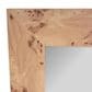 Howard Elliott Burled Rectangular Wall Mirror in Brown, , large