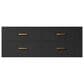 Lexora Home Castor 48" Single Bathroom Vanity in Black with 2 cm White Quartz Top and Rectangular Sink, , large