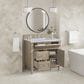 James Martin Vanities Lorelai 36" Single Vanity in Whitewashed Oak with 3 cm Carrara White Marble Top, , large