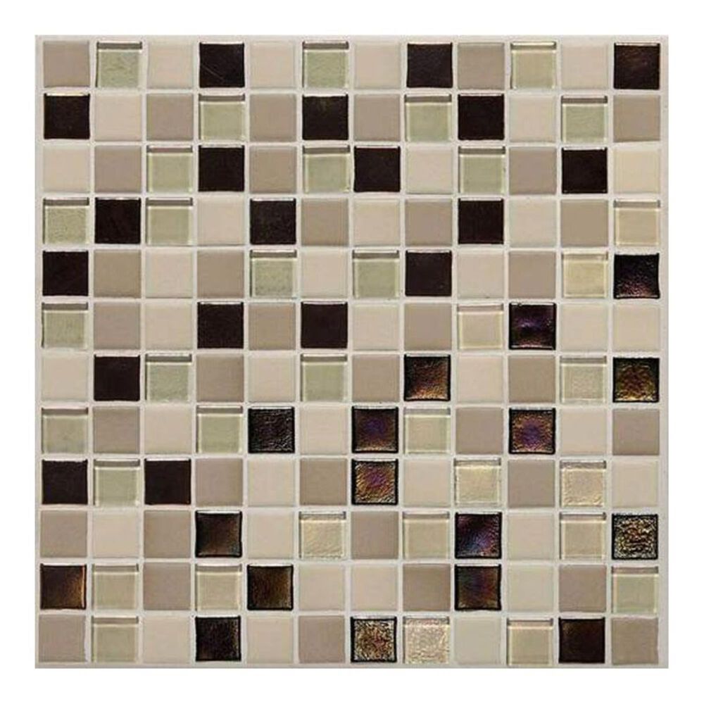 Dal-Tile Coastal Keystones Sunset Cove 12" x 24" Glass and Stone Mosaic Sheet, , large