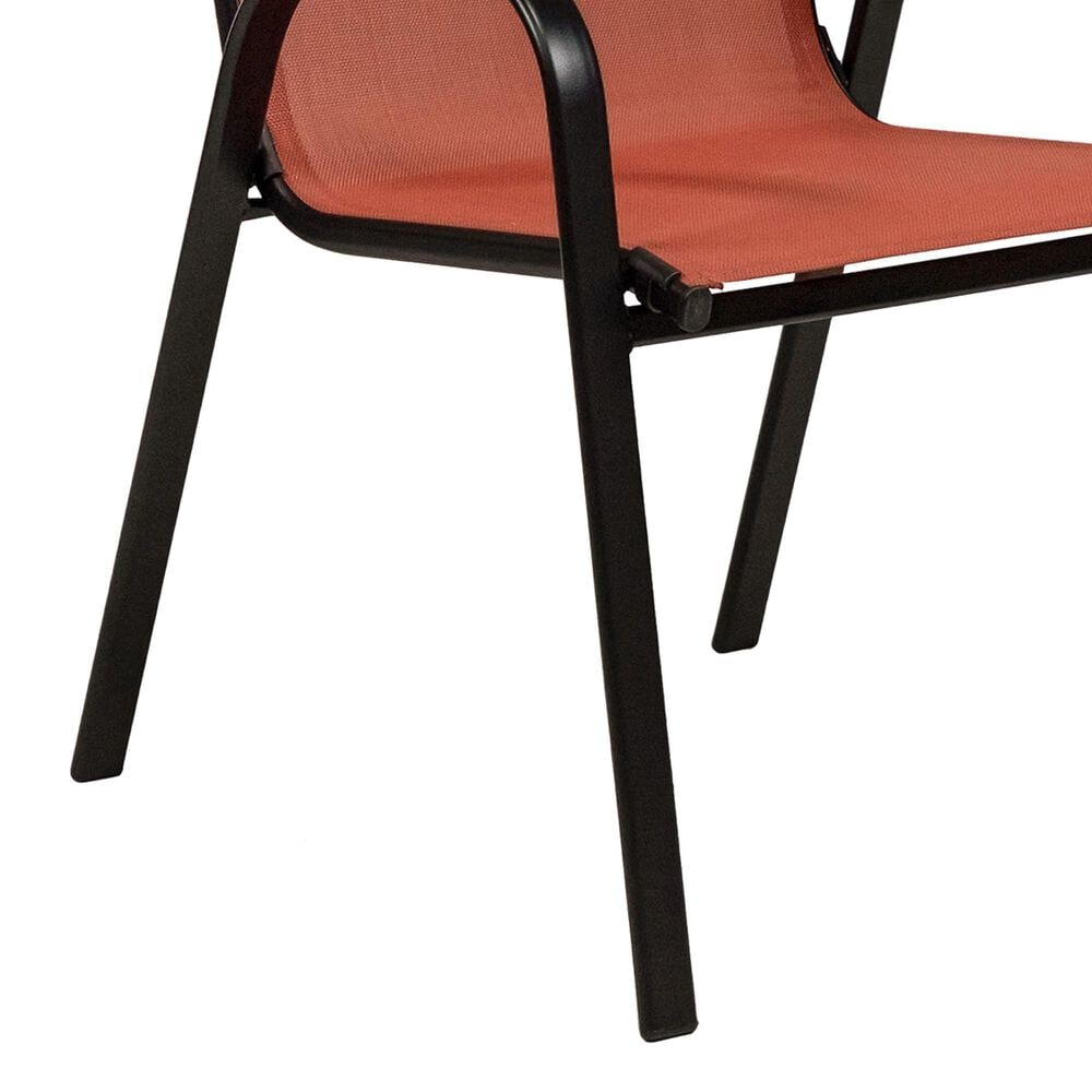 Furniture of America Nina Stacking Patio Arm Chair in Red &#40; Set of 2&#41;, , large