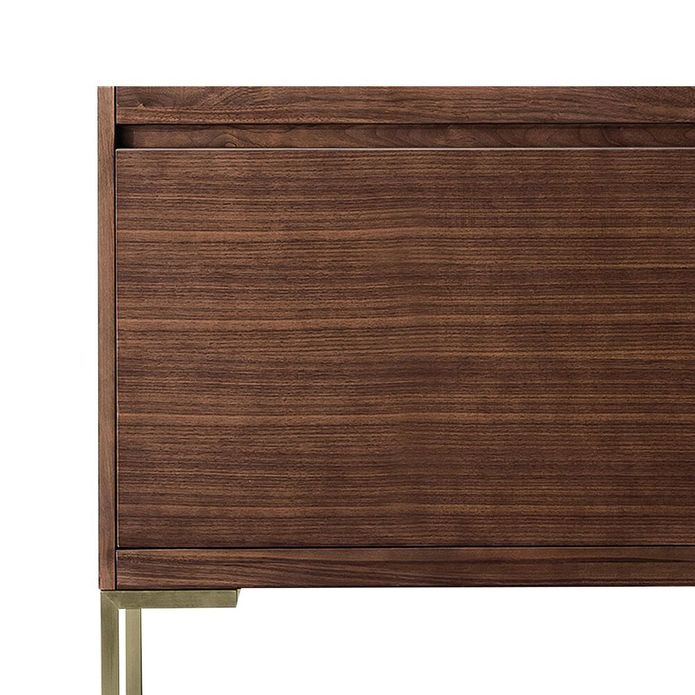 James Martin Vanities Mantova 35.4&quot; Single Vanity Cabinet in Mid-Century Walnut and Champagne Brass, , large