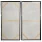Maple and Jade 55" x 28" Abstract Wall Art in Light Gray, Black, Silver and White (Set of 2), , large