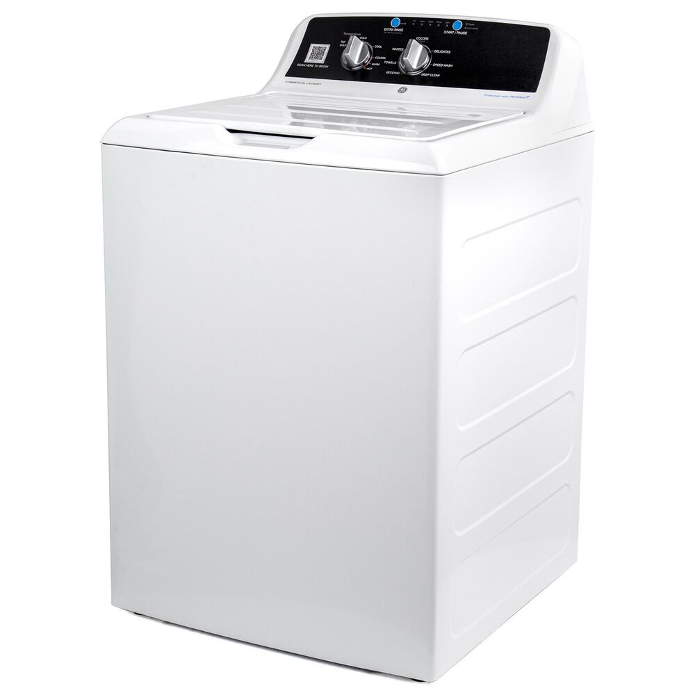 GE Appliances 4.2 Cu. Ft. Top Load Washer with Built-In App-Based Payment System in White, , large