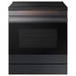 Samsung Bespoke Bespoke 6.3 Cu. Ft. Smart Slide-In Induction Electric Range with Ambient Edge Lighting in Matte Black Steel, , large