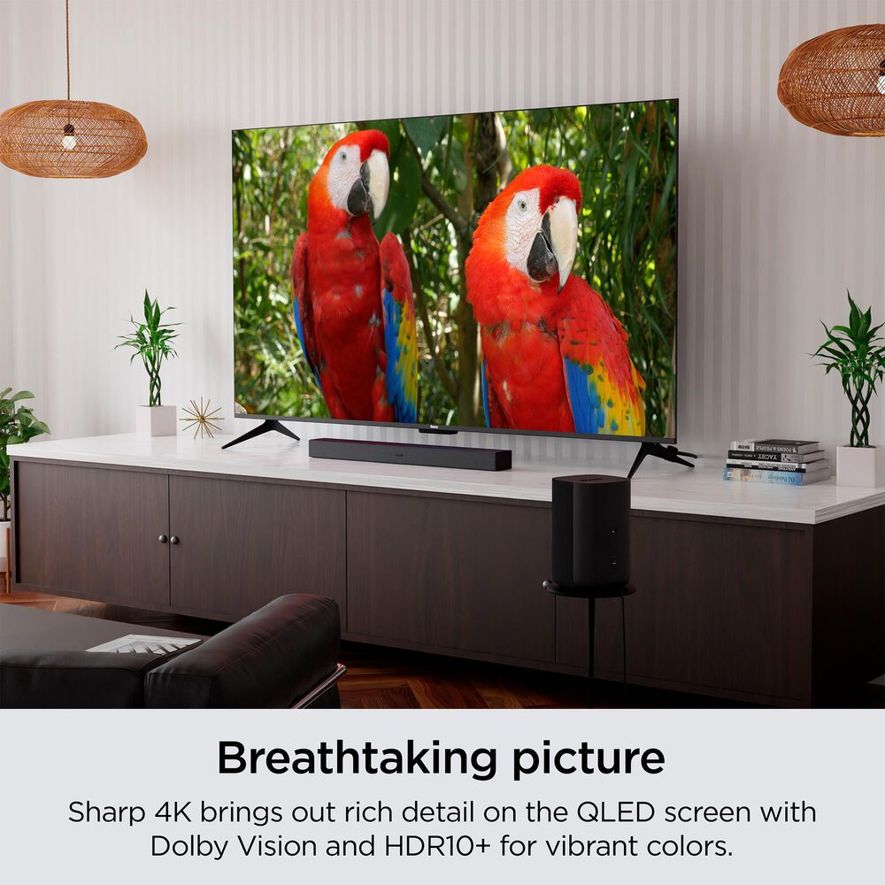 Roku 65&quot; Class Plus Series QLED 4K in Black - Smart TV, , large