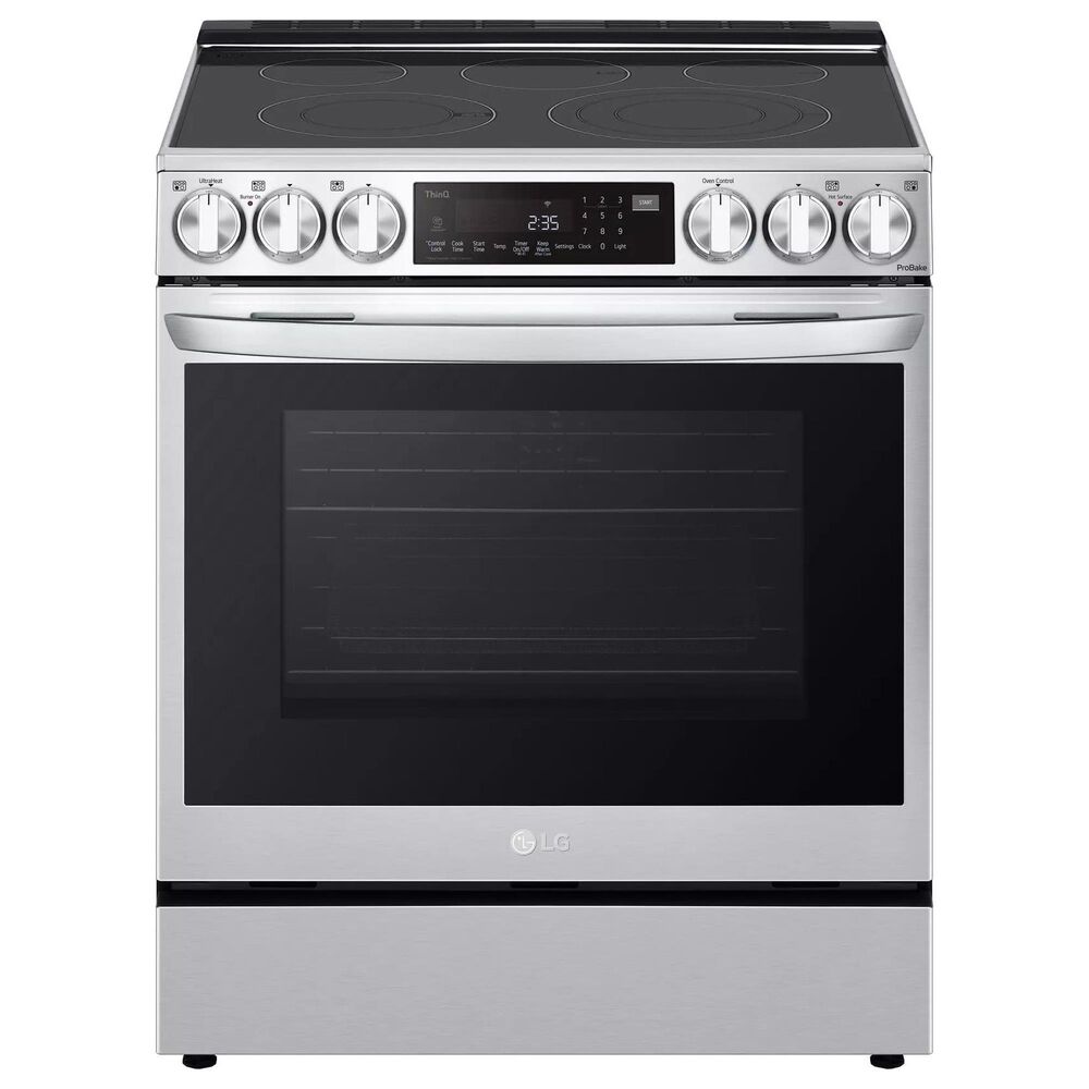 LG 2-Piece Kitchen Package with 6.3 Cu. Ft. Slide-In Electric Range and 1.7 Cu. Ft. Over-The-Range Microwave in Stainless Steel, , large