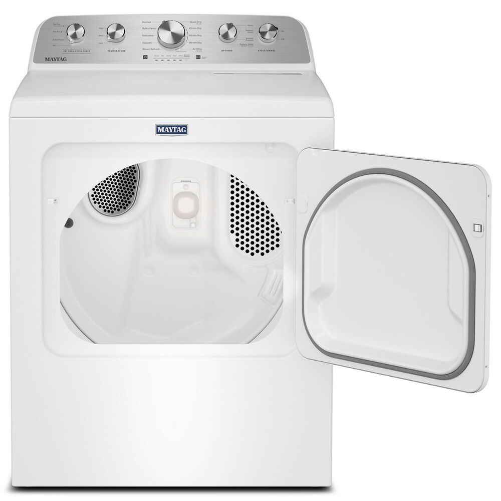 Maytag 4.8 Cu. Ft. Pet Pro Top Load Washer and 7.0 Cu. Ft. Electric Dryer Laundry Pair in White, , large