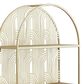 Maple and Jade 3-Level Rounded Room Wall Shelf with Arch Pattern in Gold, , large