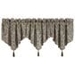 J. Queen New York Maren 40" x 20" Window Ascot Valance in Antique Gold, Beige and Chocolate, , large