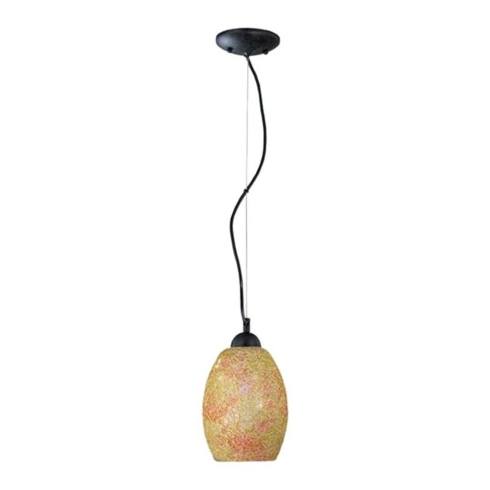 Lite Source Crepitar Mini Pendant with a Ruby Mixed Glass Shade, , large