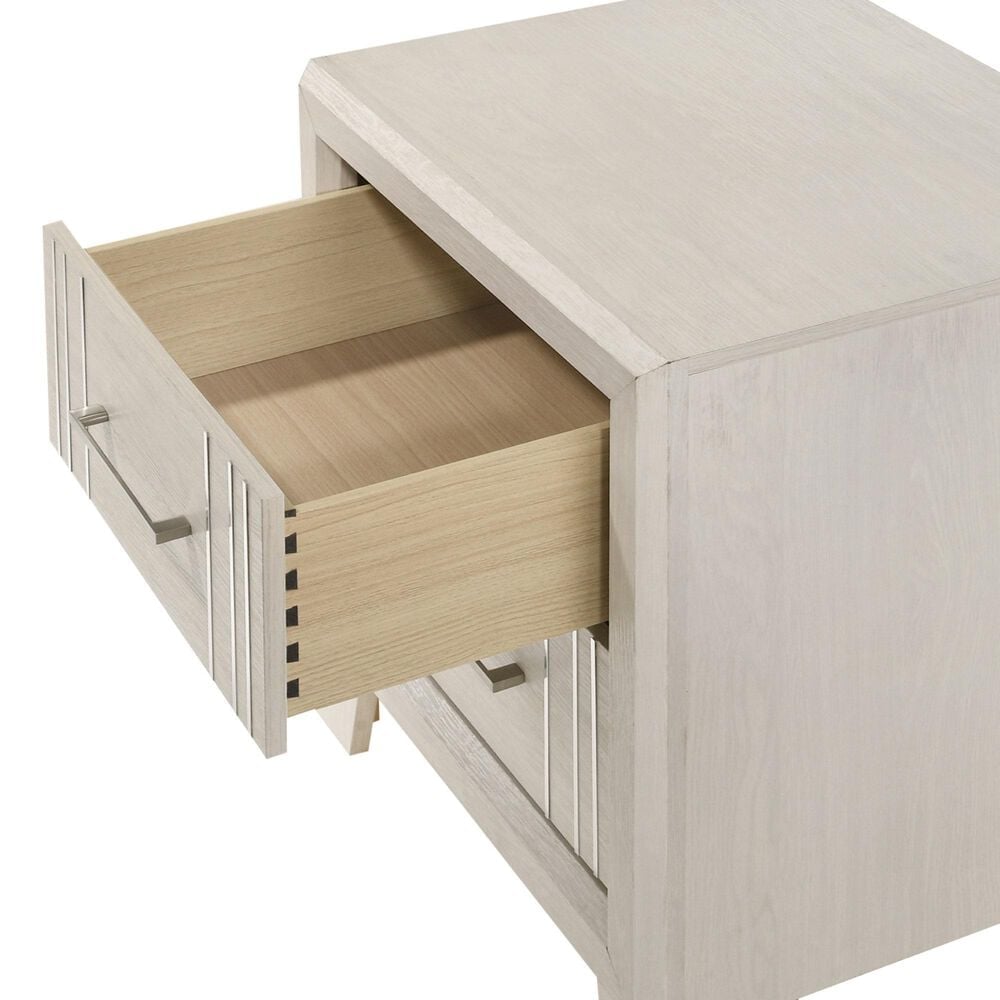 Crown Mark Charlie 4-Piece King Panel Bedroom Set in White, , large