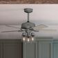 Hunter Hartland 44" Ceiling Fan with LED Lights in Matte Silver, , large