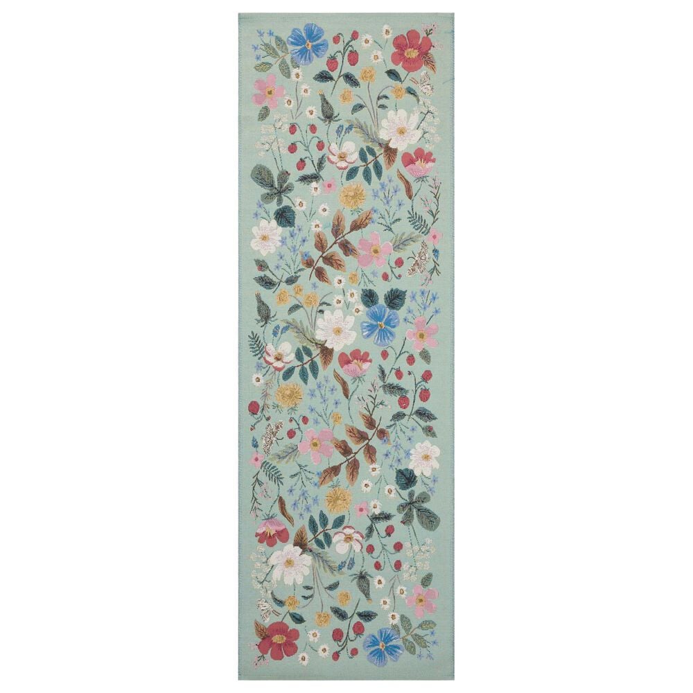 Rifle Paper Co. x Loloi Perennial Strawberry Fields 2"5" x 7"8" Mint Runner, , large