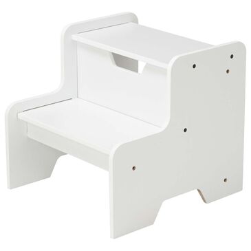 Melissa & Doug Wooden Step Stool in White, , large