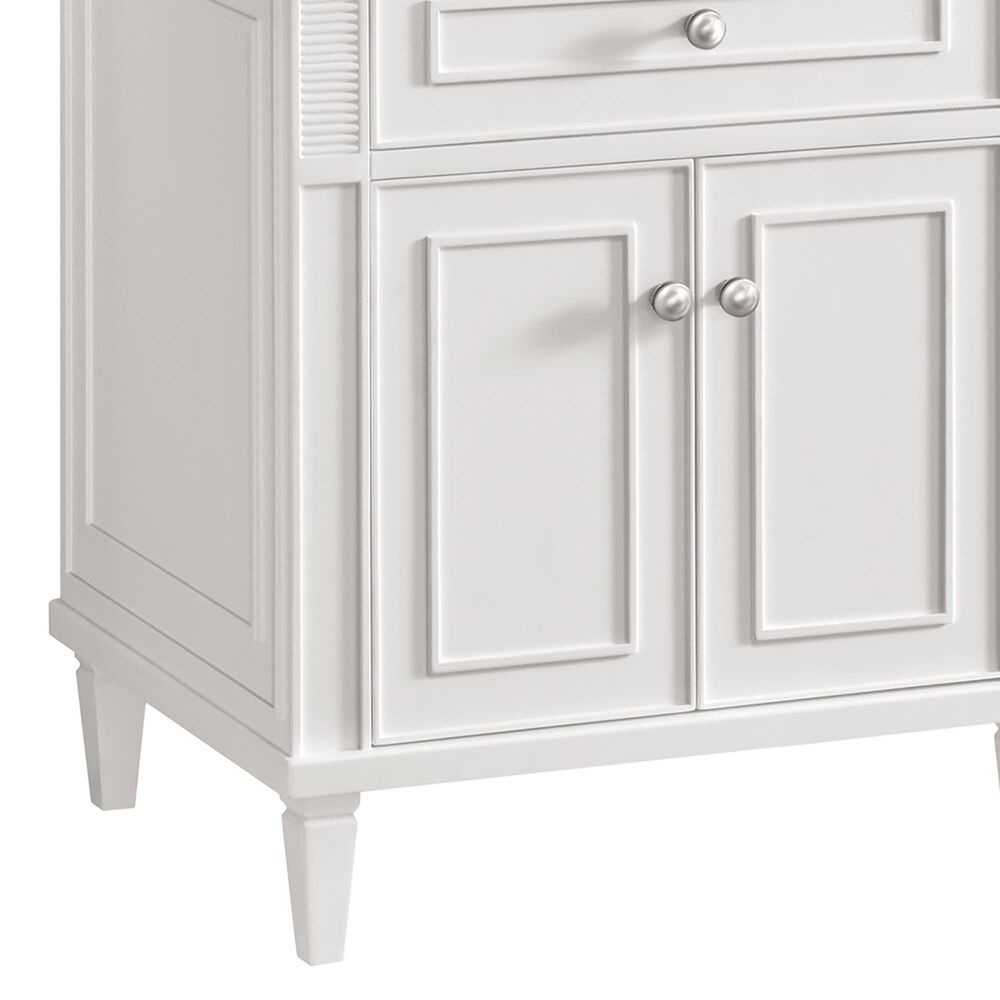 James Martin Vanities Lorelai 72&quot; Double Vanity in Bright White with 3 cm Ethereal Noctis Quartz Top, , large
