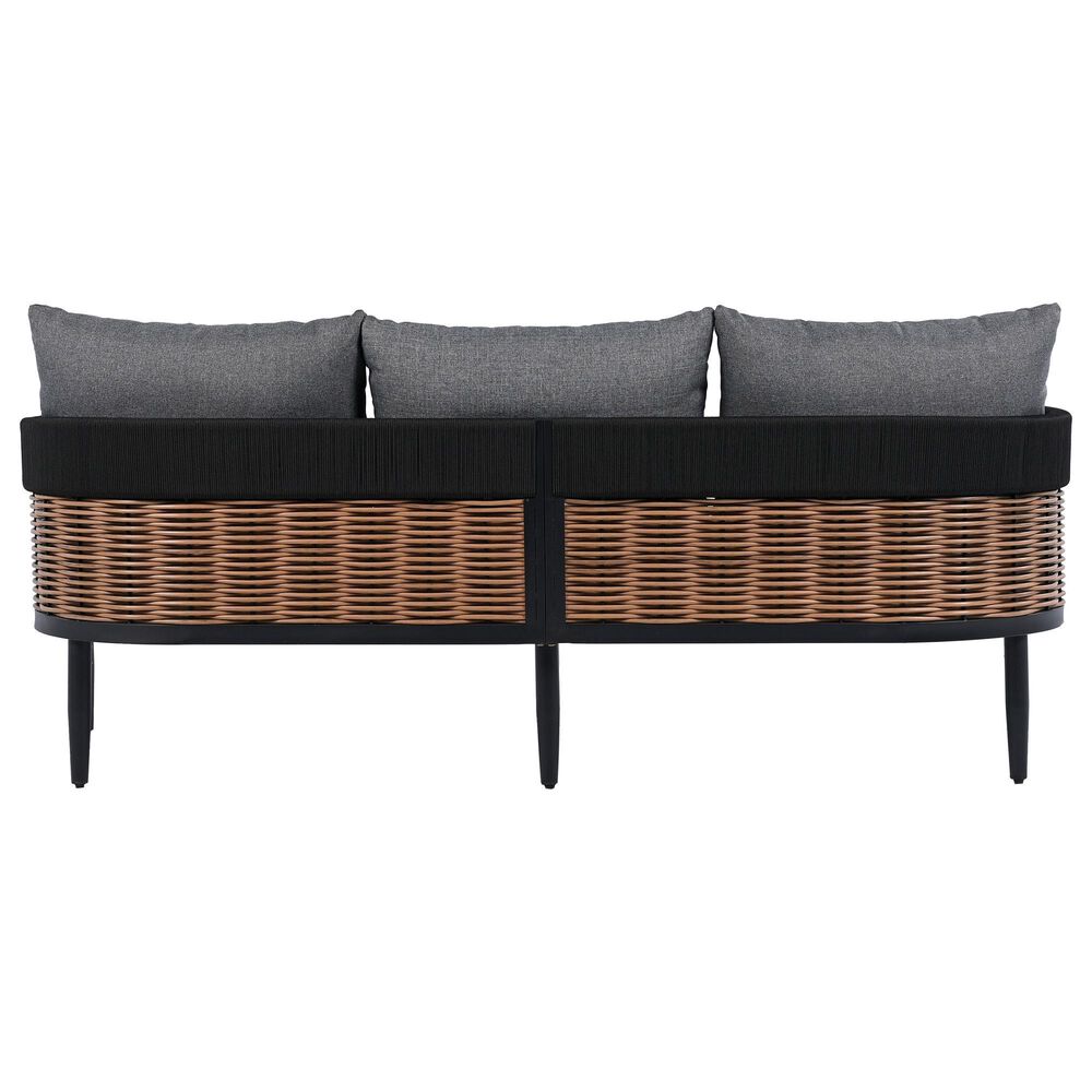 Safavieh Harrison 3-Seater Outdoor Sofa in Grey, , large