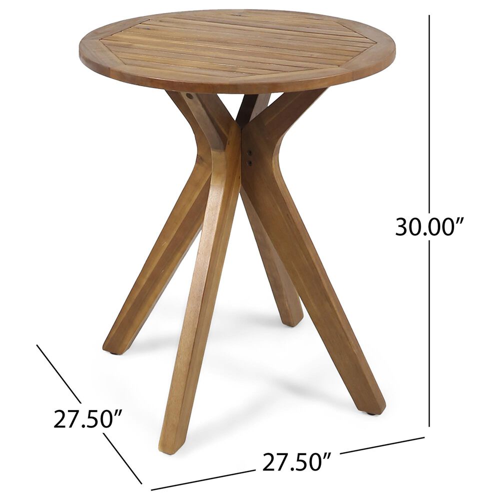 Hearth and Haven Stamford Patio Bistro Table in Teak, , large