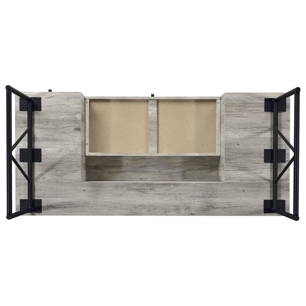 COAST Analiese 2-Piece Desk and Bookcase Set in Black and Grey Driftwood, , large