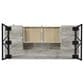 COAST Analiese 2-Piece Desk and Bookcase Set in Black and Grey Driftwood, , large
