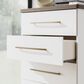 Ashley Kendanport 5-Drawer Chest in Dark Brown and Matte White, , large