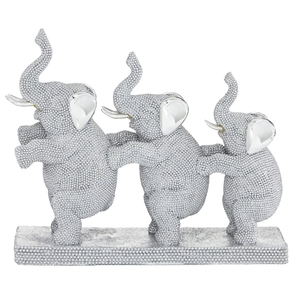 Maple and Jade 9" Coastal Polystone Sculpture in Silver, , large