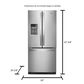 Whirlpool 30" Wide French Door Refrigerator in Fingerprint Resistant Stainless Steel, , large
