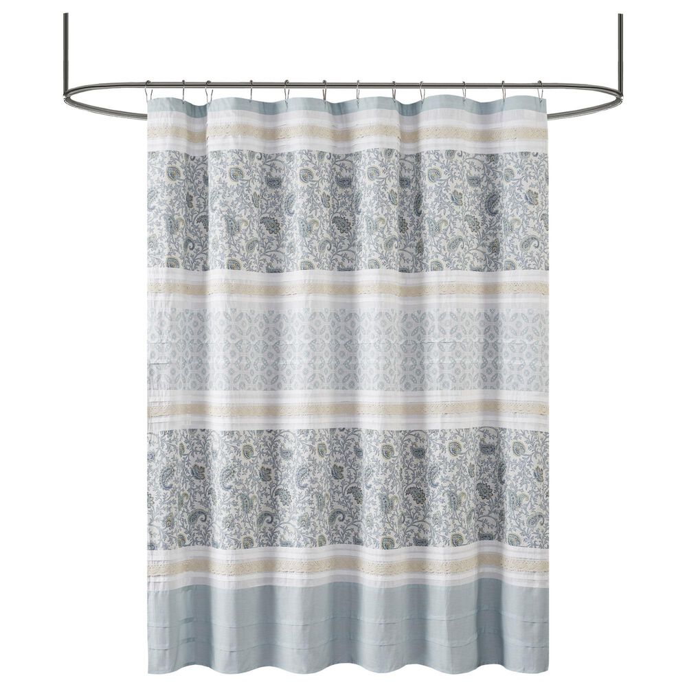 Hampton Park Dawn Shower Curtain in Aqua NFM