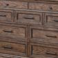 New Heritage Design Mar Vista 4 Piece King Bedroom Set in Brushed Walnut, , large